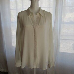 WHBM Long Sleeve Soft Shirt Button Up
